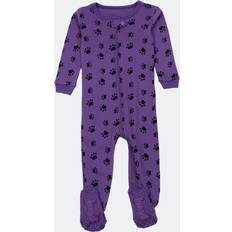 Purple Pyjamases Leveret Baby Footed Paw Print Pajamas