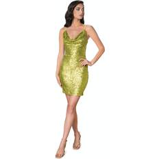 Dress The Population Paloma Sequin Lemongrass