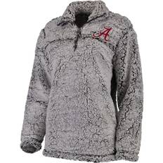 Embroidery Outerwear Boxercraft Women's Alabama Crimson Tide Sherpa Super Soft Quarter Zip Pullover Jacket