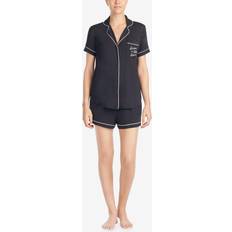Kate Spade Women's Short Sleeve Modal Knit Notch Short Pajama Set