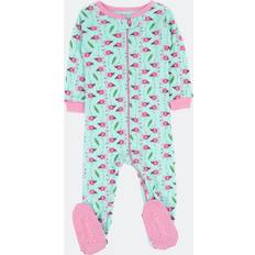 Leveret Kids Footed Cotton Pajama Flamingo