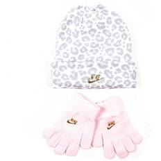 Akryl Øvrige sæt Nike Leopard Print Kids Beanie Hat & Glove Set - Grey