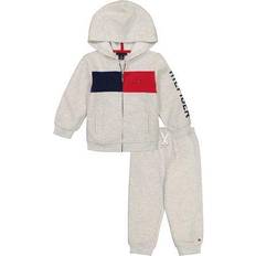 Tommy Hilfiger Boys Tracksuits Children's Clothing Tommy Hilfiger baby-boys Pieces Jacket Pants Set Marled Heather/Medieval