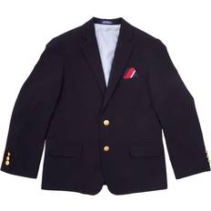 Long Sleeves Blazers Children's Clothing Izod Boy's Brass Button Blazer - Blue Indigo (Z8J0034)