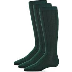 Boys - Green Underwear MeMoi Boys Cotton Dress Socks 3-Pack (10-12 Navy)