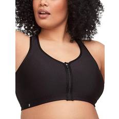 Glamorise Zip-Up Front-Close Wire-Free Sports Bra