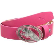 Puma Ceintures Puma Regent Fitted Leather Belt - Noir/Rose