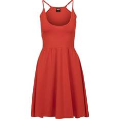 Orange Kleider Urban Classics Ladies Spaghetti Dress - Schwarz