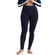 Blanc - Femme Pantalons Thermiques Icebreaker Legging Thermique Mérinos 200 Sonebula - Midnight Navy/Snow