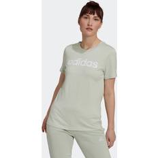 adidas Essentials Slim Logo T-shirt - Clear Pink/White