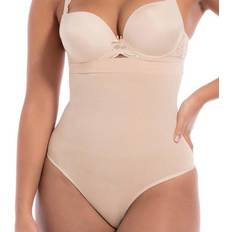 Brune - Dame Truser Magic High Waist Comfort Thong Caffe latte