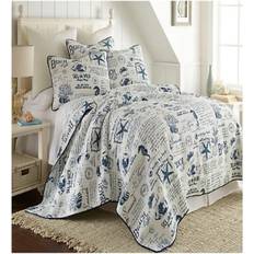 Levtex Home Beach Life Quilts Blue, White (269.24x233.68cm)