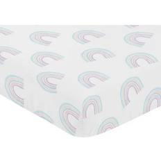 Purple Sheets Sweet Jojo Designs Rainbow Collection Crib Sheet 28x52"