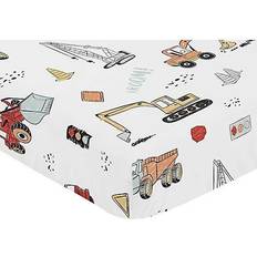 Sweet Jojo Designs Construction Truck Crib Sheet 28x52"