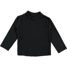 Leveret Long Sleeve Rash Guard Swim Shirt - Black