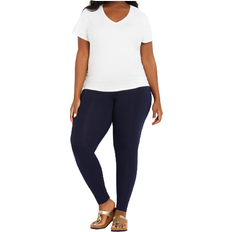 Plus Size Essential Stretch Secret Fit Belly Maternity Leggings Navy (90057-40)