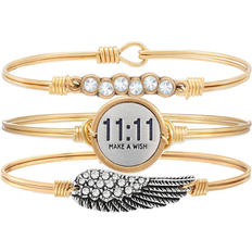 Luca + Danni 11:11 Stack Set of 3 Bracelet - Gold/Silver/Crystal