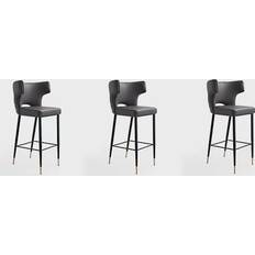 Black Bar Stools Manhattan Comfort Holguin Bar Stool 41.3" 3