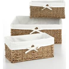 Household Essentials Seagrass Utility Set of 3 Basket