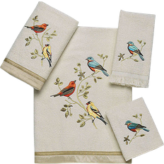 Cotton Bath Towels Avanti Gilded Birds Bath Towel Beige (127x68.58)