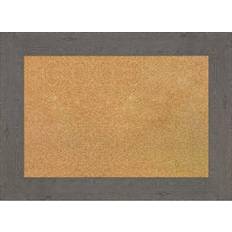 Gray Notice Boards Amanti Art Rustic Plank Memo Notice Board 33.4x25.4"