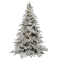 White Christmas Decorations Vickerman 7.5' Flocked Utica Fir Artificial with 850 Warm White Led Lights Christmas Tree