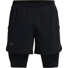 2 in 1 mens shorts Under Armour Launch 5'' 2-in-1 Shorts Men - Black/Reflective