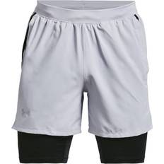 2 in 1 mens shorts Under Armour Launch 5'' 2-in-1 Shorts Men - Mod Gray/Black