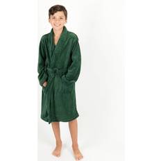 Boys - Green Bath Robes Leveret Kid's Shawl Collar Fleece Robe - Green