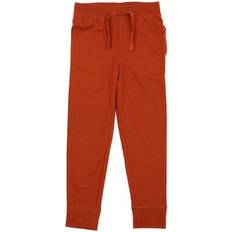 Orange Pants Children's Clothing Leveret Kid's Solid Color Classic Drawstring Pants - Rust