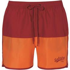 Salming badbyxor herrkläder Salming Cooper badshorts, Vinröd/Orange