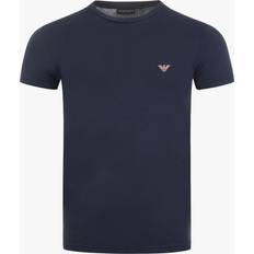 Armani Oberteile Armani Herren T-Shirt - Weiß/Baumwolle Unifarben