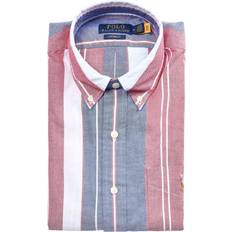 Stripes Shirts Polo Ralph Lauren Stripe Short Sleeve Oxford Shirt - Blue/Red