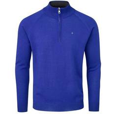 Oscar Jacobson Pin Merino Zip Neck Sweater