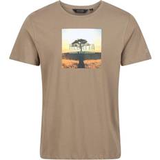 Regatta Mens Cline VI Tree Cotton T-Shirt (Gold Sand)