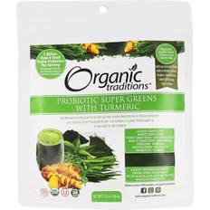 Gerstengras Nahrungsergänzung Organic Traditions Probiotic Super Greens with Turmeric 3.5 oz