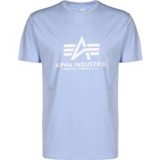 Herren - XXS T-Shirts Alpha Industries Basic T-shirt - Light Blue