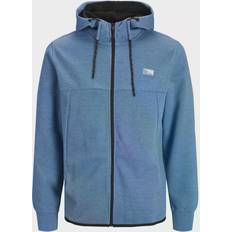 Jack and jones hoodie Jack & Jones Tech Hættetrøje Med Lynlås Grå/Meleret/Sort/Hvid