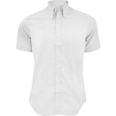 Kustom Kit Mens Short Sleeve Tailored Fit Premium Oxford Shirt (18.5inch) (White)