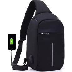 Tyverisikret taske eStore Anti-Theft Shoulder Strap Bag - Black