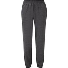 Multicoloured Trousers Fruit of the Loom Mens Classic 80/20 Elasticated Sweatpants (Dark Heather Grey)