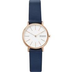 Skagen Women Wrist Watches Skagen Signatur Navy Leather 30mm