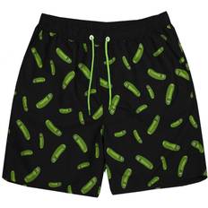 Rick and Morty Rick And Morty Mens Pickle Rick Swim Shorts (Black/Green)