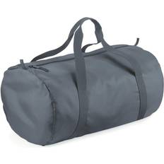 Effen kleur Sporttassen BagBase Packaway Barrel Bag (One Size) (Graphite/Graphite)