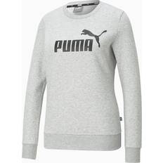 Multicolore - Uomo Maglioni Puma Felpa a Girocollo Essentials Con Logo Da Donna - Light Gray Heather