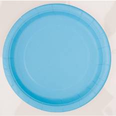 Paper plates Unique Party Powder Blue Paper Plates 23cm