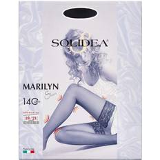 Cotone - Donna Mutande Solidea Marilyn 140 Sheer Calza Autoreggente Nero