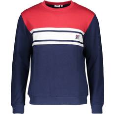 Fila Clothing Fila Men's BETTOLLE Crew Neck Sweatshirt, Medieval Blue-True Red-Bright White