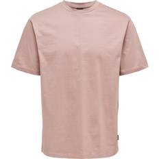 Only & Sons Magliette Only & Sons Onsfred RLX SS Tee Noos T-Shirt Rosa in Legno