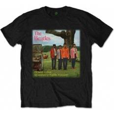 The Beatles Strawberry Fields Forever Men's Blk T Shirt: Med